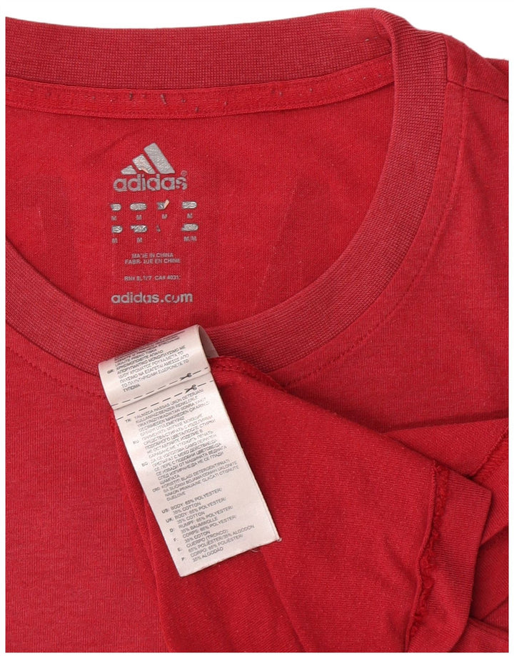 Adidas Mens Miami Graphic Camiseta Top Medio Borgoña Poliéster