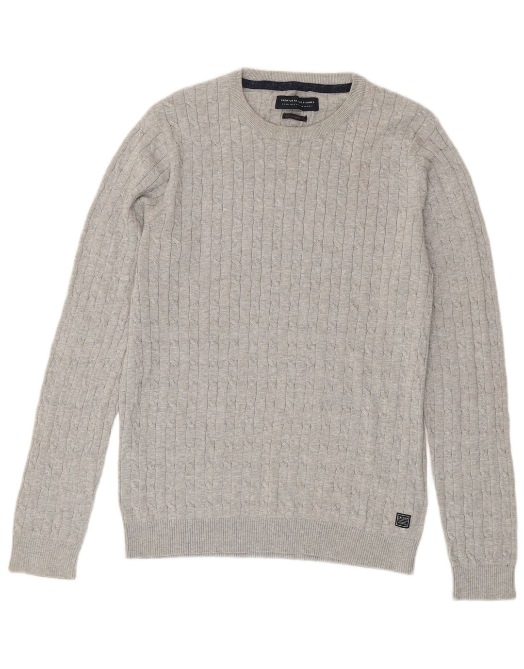 JACK & JONES Jersey de cuello redondo para hombre XL Gris Algodón