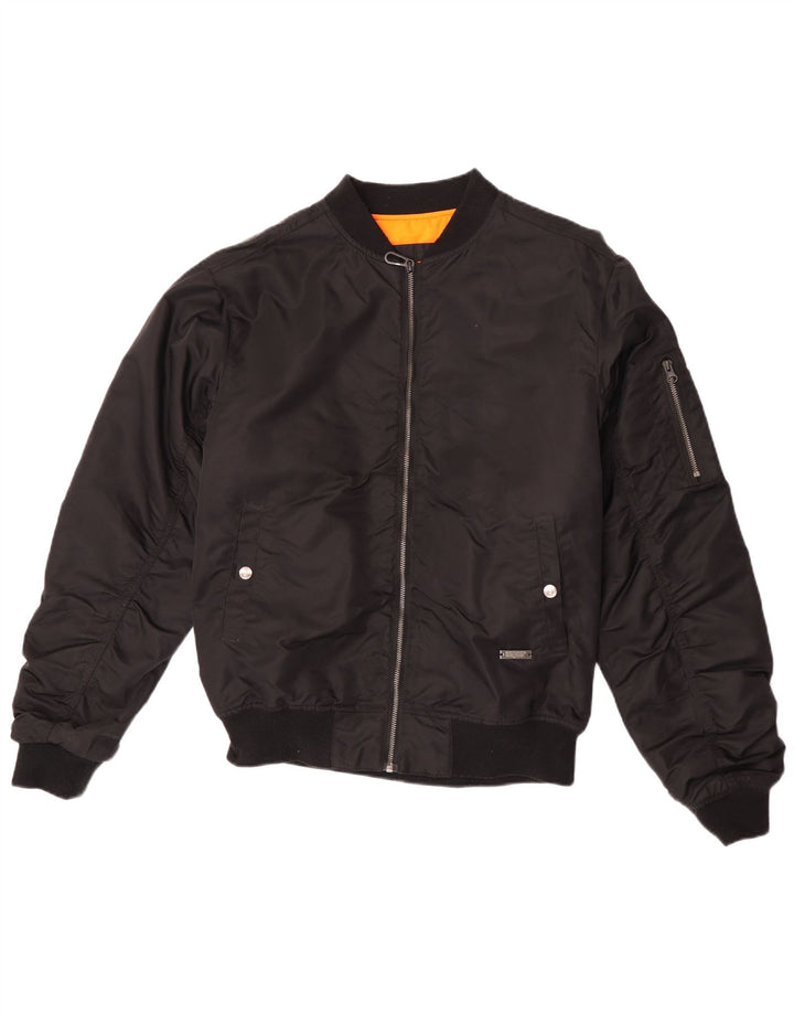 Snipes Chaqueta de aviador de vuelo holgada para hombre UK 36 Small Poliamida negra