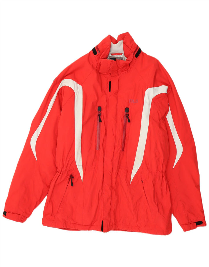 Fila Chaqueta de esquí para hombre IT 56 XL Poliamida color block rojo