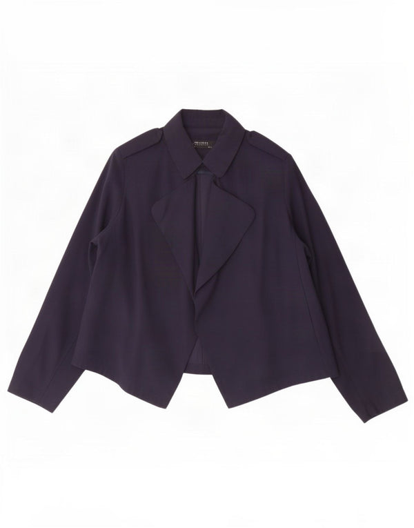 Zara Chaqueta Bomber Militar Para Mujer UK 46 Grande Viscosa Azul Marino