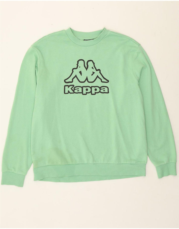 Kappa Hombre Sudadera Gráfica Jersey 2XL Algodón Verde