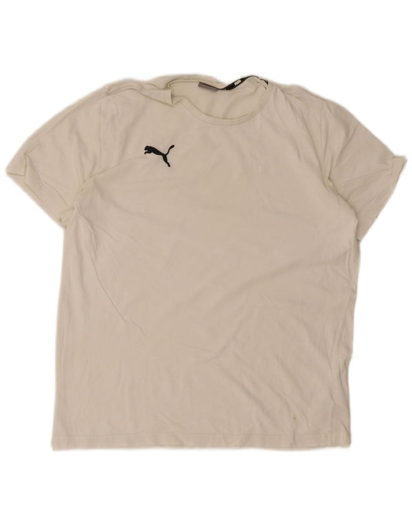 Puma - Camiseta para hombre, talla grande, algodón blanco