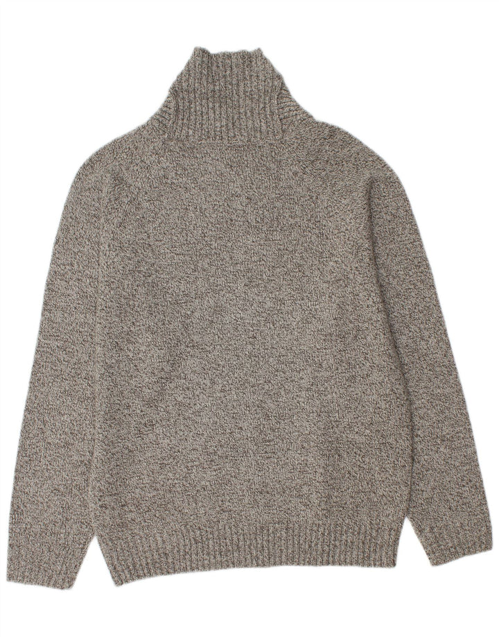 Marks & Spencer Jersey con cuello tipo chal para hombre, color gris medio moteado