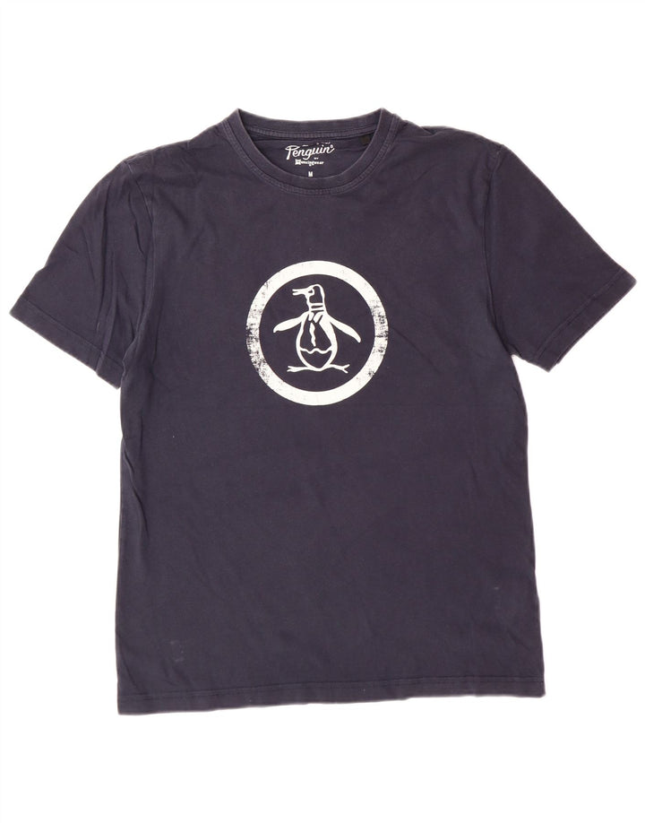 PENGUIN Camiseta gráfica para hombre Top Medium Azul marino Algodón