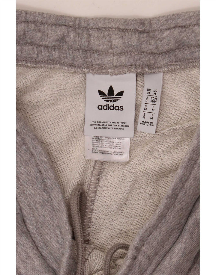 Pantalones cortos deportivos Adidas para hombre de algodón gris medio