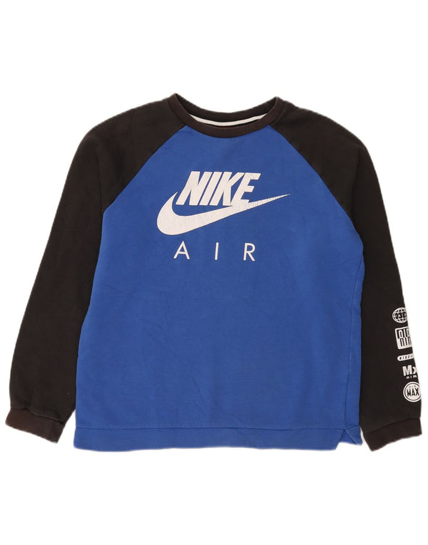 Nike Sudadera gráfica para niños 13-14 años XL Azul Colorblock Algodón