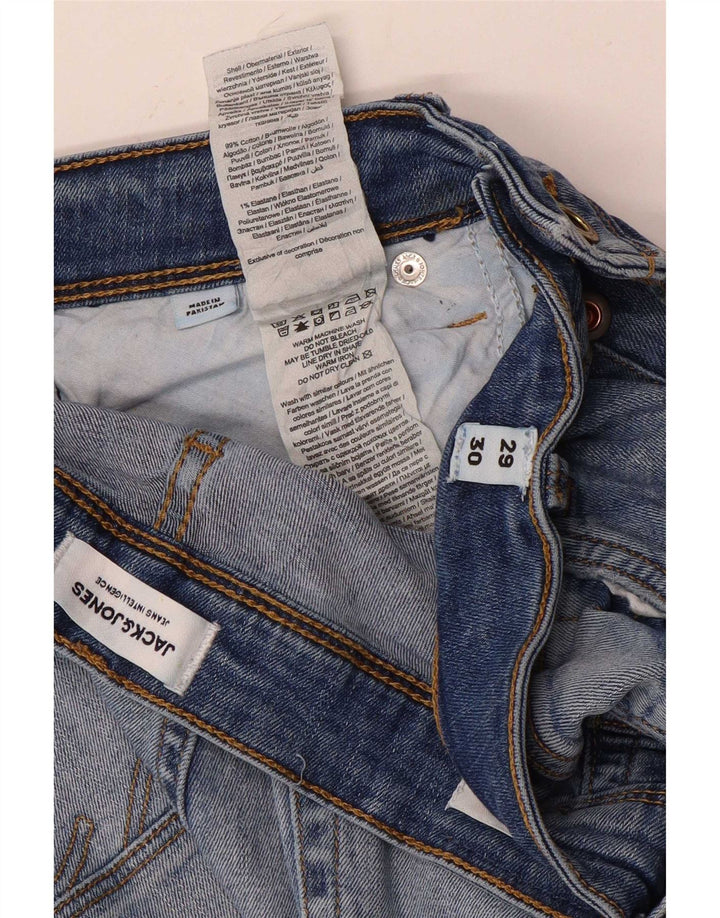 Jack & Jones Vaqueros ajustados desgastados para hombre W29 L30 Algodón azul