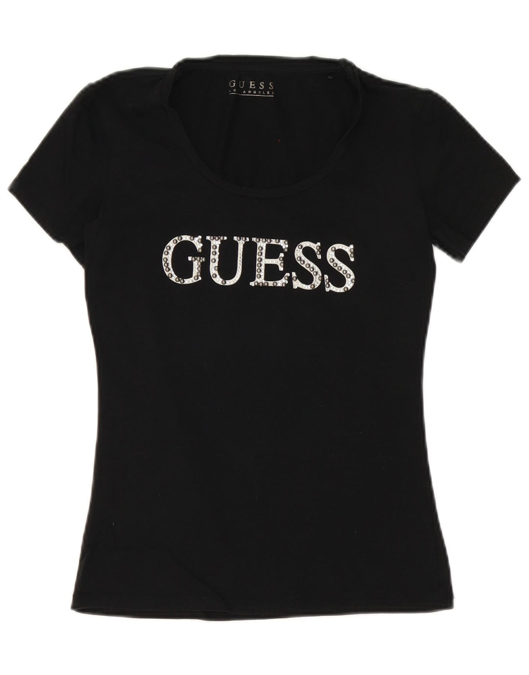 Guess Camiseta gráfica para mujer Top UK 10 Small Black