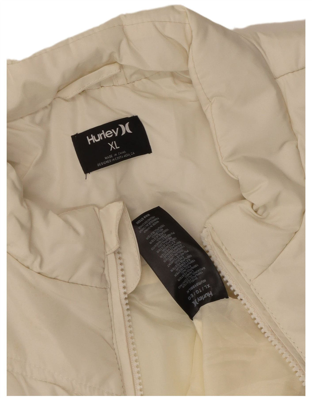 Hurley Chaleco acolchado para mujer UK 18 XL Poliéster blanco roto