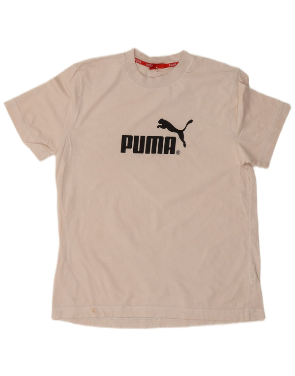 Puma - Camiseta gráfica para hombre, talla grande, algodón blanco