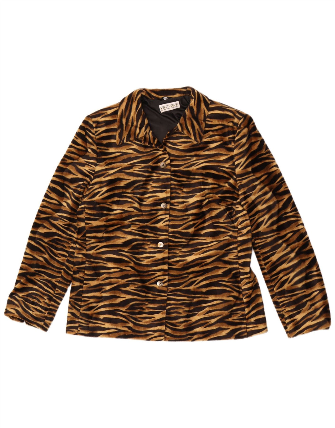 My Own Chaqueta tipo blazer de 4 botones para mujer EU 42 Large Marrón Estampado animal