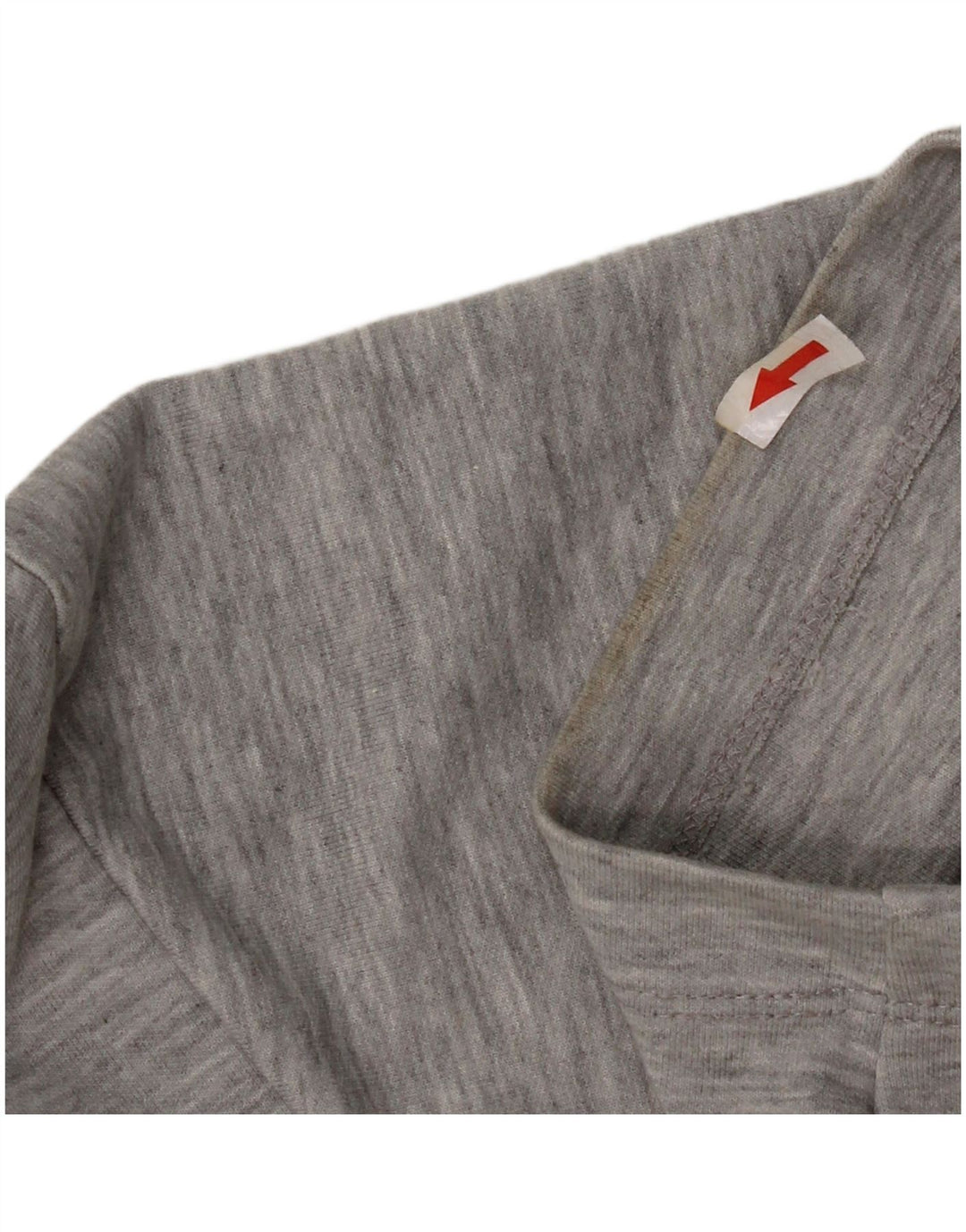 Zara Mujer Camiseta Top UK 46 Grande Gris Moteado Poliéster