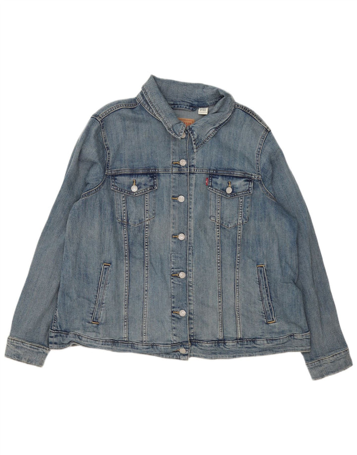 Levi's Chaqueta vaquera para mujer UK 22 3XL Azul Algodón Clásico