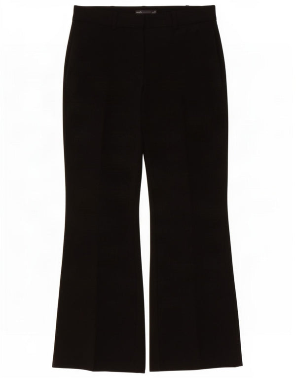 Marks & Spencer Pantalones chinos acampanados para mujer UK 10 Small W30 L28 Negro