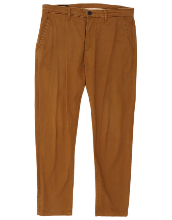 Zara Mens Slim Chino Pantalones EU 42 Large W32 L28 Beige