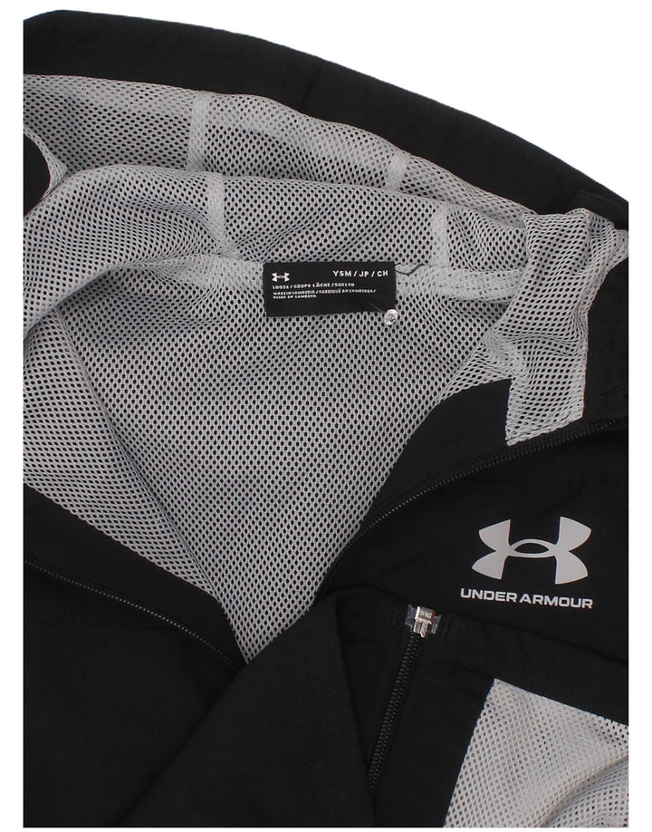 Under Armour Chaqueta impermeable con capucha para niños 7-8 años Small Black