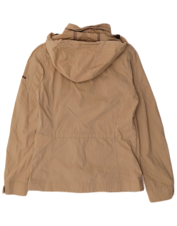 COLUMBIA Chaqueta bomber con capucha para mujer UK 6 XS Algodón beige