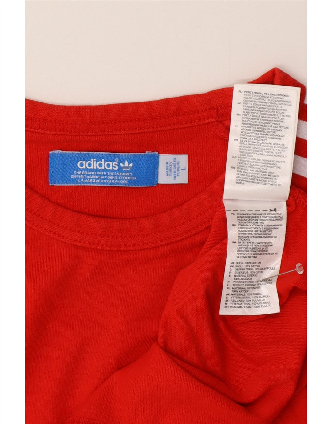 Adidas - Camiseta para hombre, talla grande, color rojo, algodón