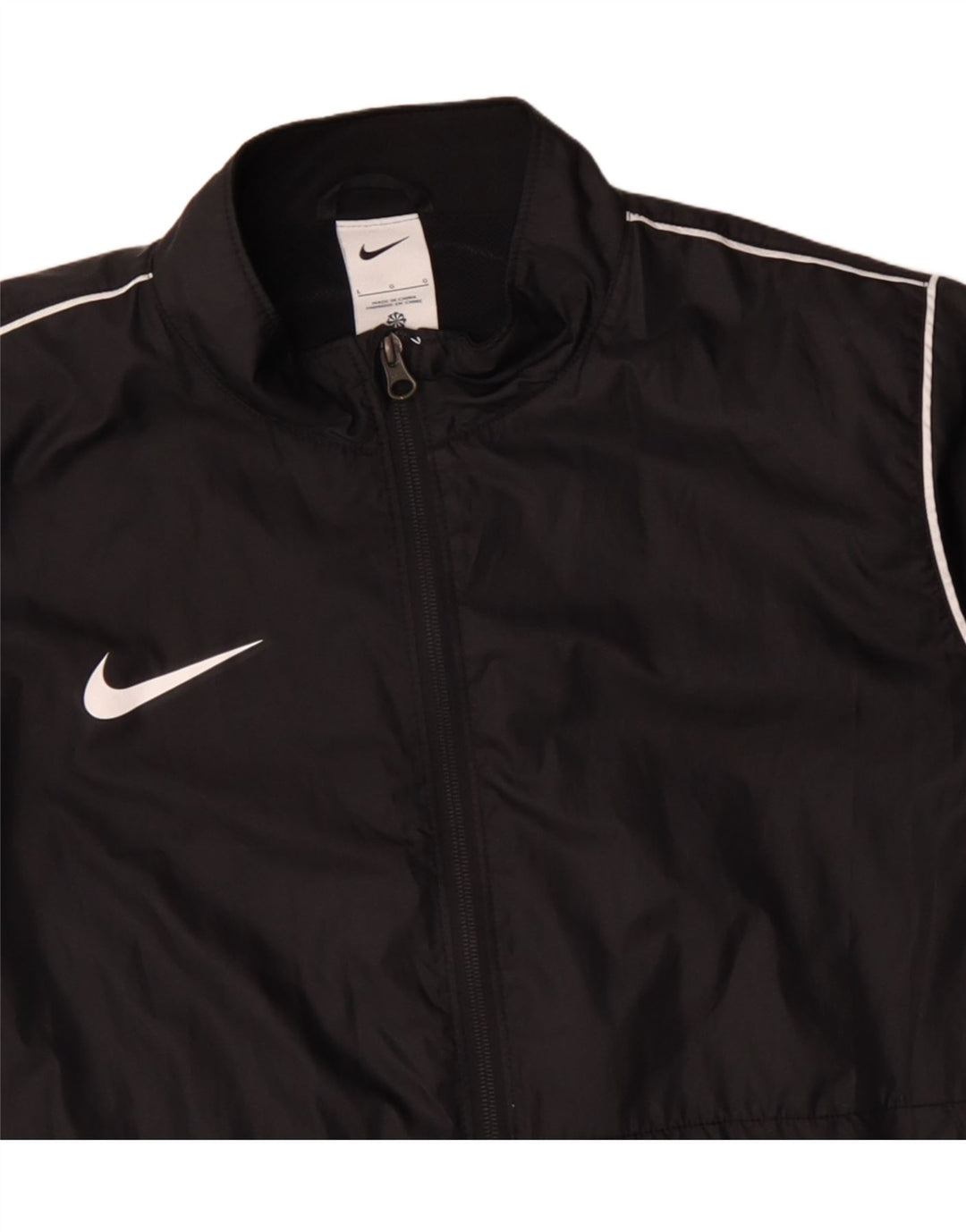 NIKE Chaqueta impermeable para hombre UK 40 Grande Poliéster negro