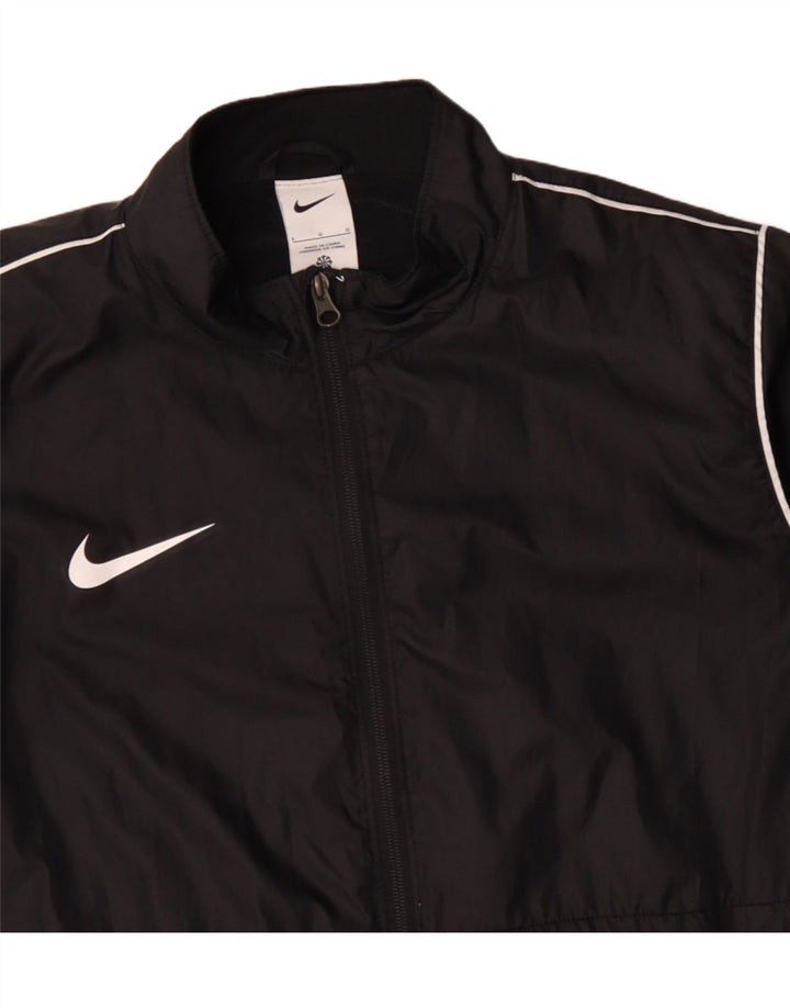 NIKE Chaqueta impermeable para hombre UK 40 Grande Poliéster negro