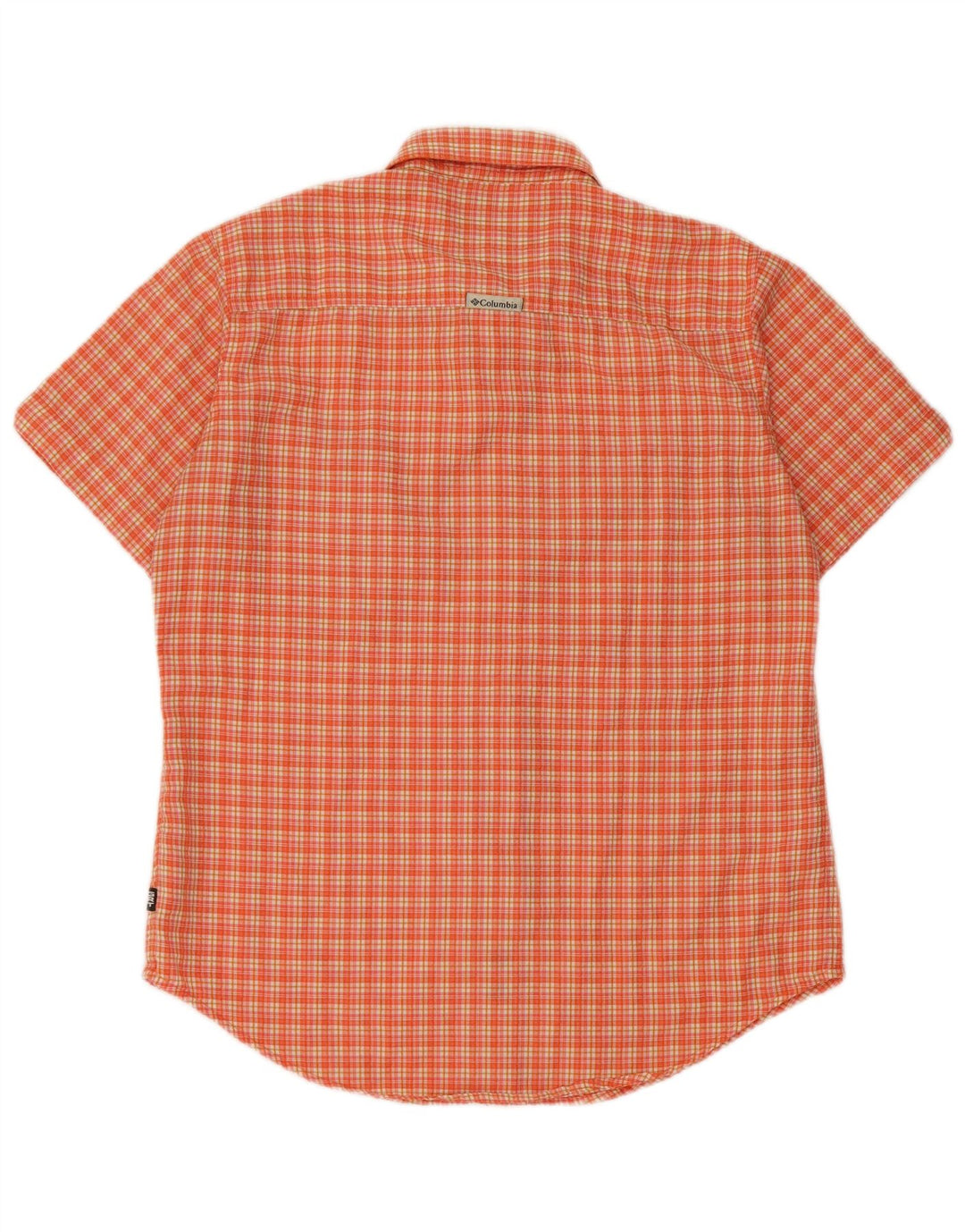 Columbia Camisa De Manga Corta Para Hombre Small Naranja Poliéster