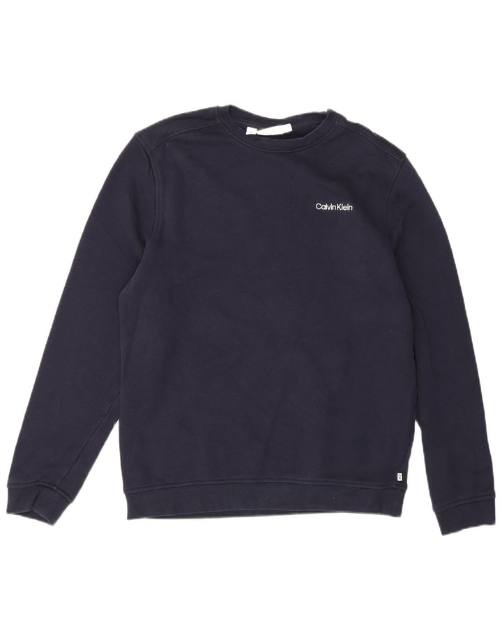 Calvin Klein Sudadera de golf para hombre Jumper Medium Azul marino Algodón