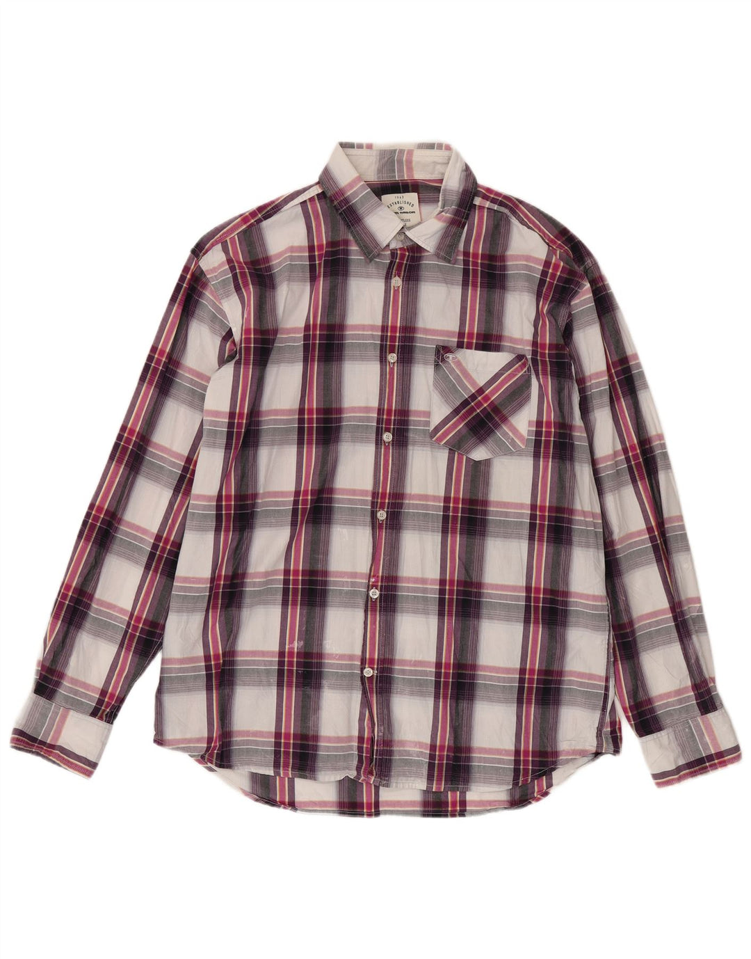 Camisa Hombre Tom Tailor XL Algodón Cuadros Multicolor