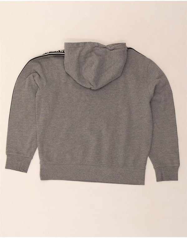 Dkny Jersey con capucha gráfica para mujer UK 44 Algodón gris medio con bloques de color