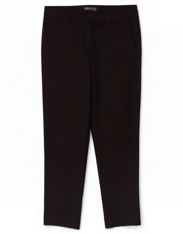 Marks & Spencer Pantalones de traje cónicos para mujer UK 40 Large W30 L26 Negro