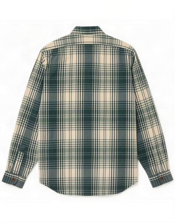 J. Crew Camisa de franela delgada para hombre Algodón a cuadros verde medio