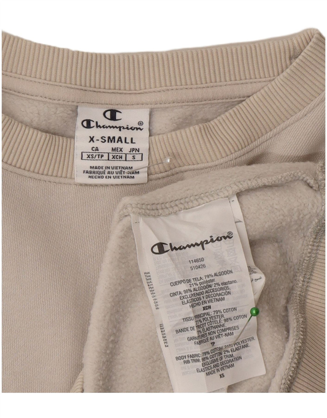 Champion Sudadera Jumper XS Gris Algodón Hombre