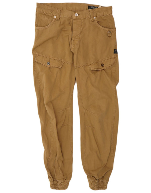 Jack & Jones Mens Joggers Cargo Pantalones W32 L30 Algodón Beige