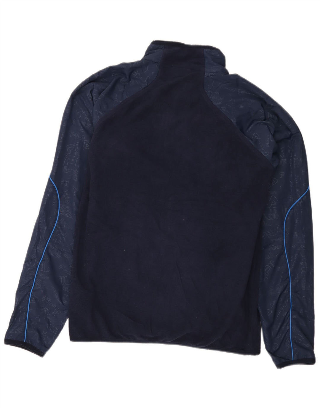 Fila Chaqueta polar para hombre UK 38 Medium Azul marino Colorblock Algodón