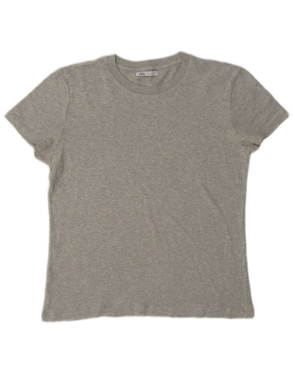 Zara Hombre Camiseta Top Small Gris