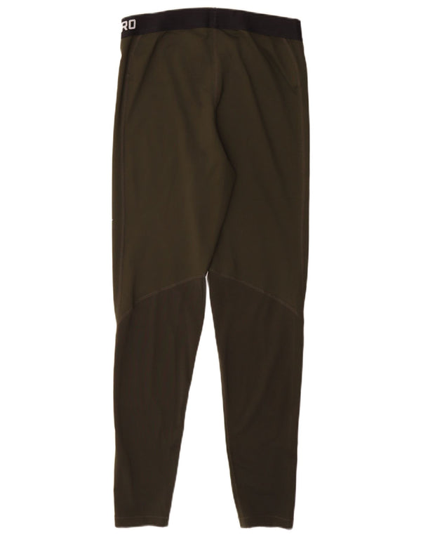 NIKE Leggings gráficos Dri Fit para mujer UK 14 Large Caqui Poliéster