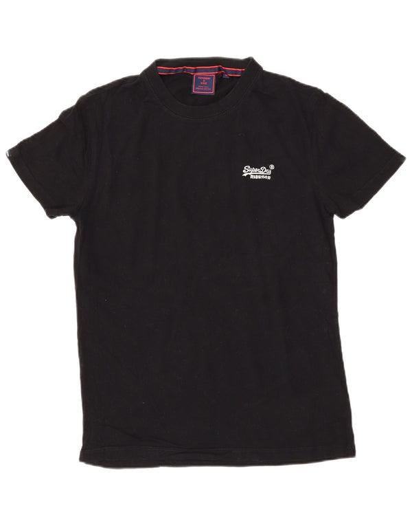 Superdry Camiseta para hombre Top Medium Black Cotton