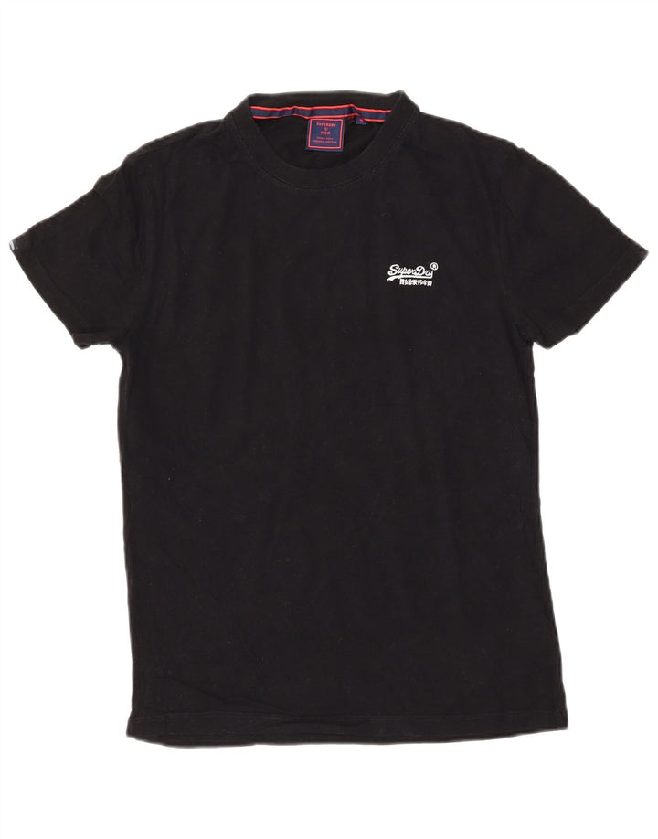 Superdry Camiseta para hombre Top Medium Black Cotton