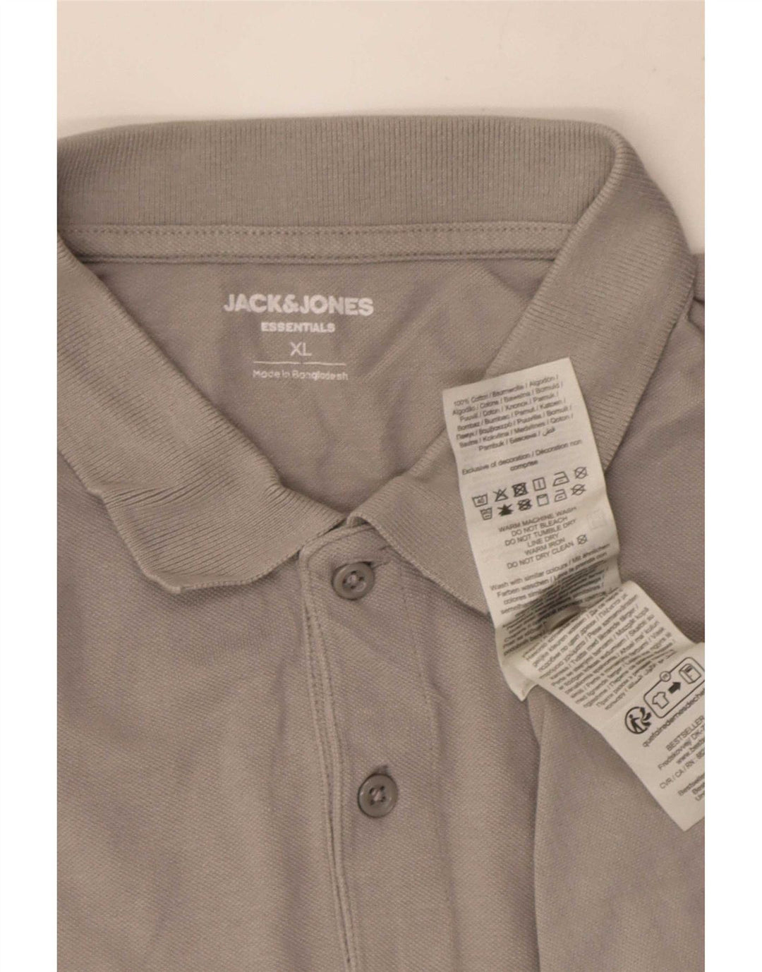 Polo Jack & Jones Hombre XL Algodón Gris