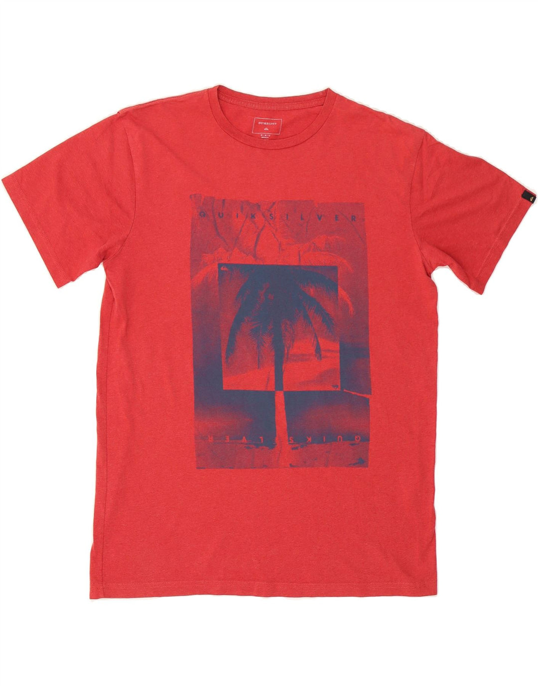 QUIKSILVER Mens Regular Fit Graphic T-Shirt Top Medium Red Cotton Vintage Quiksilver and Second-Hand Quiksilver from Messina Hembry 