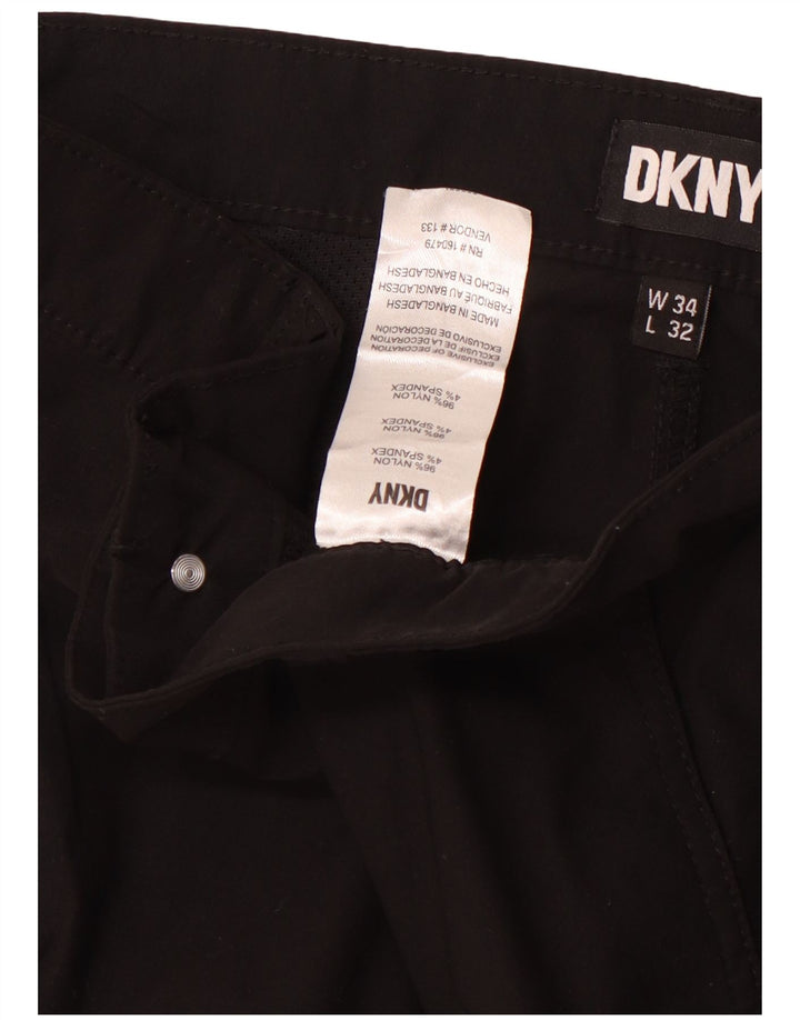 Dkny Pantalones cargo ajustados para hombre W34 L32 Nylon negro