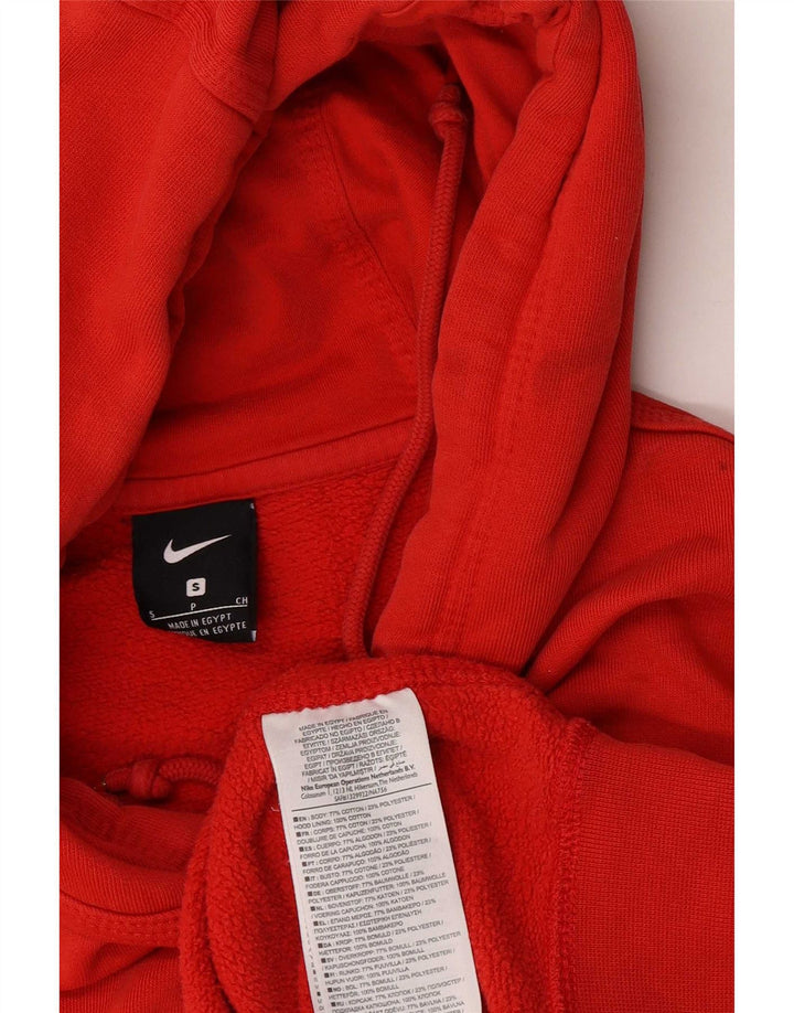 Nike - Sudadera con capucha para hombre, talla pequeña, color rojo, algodón