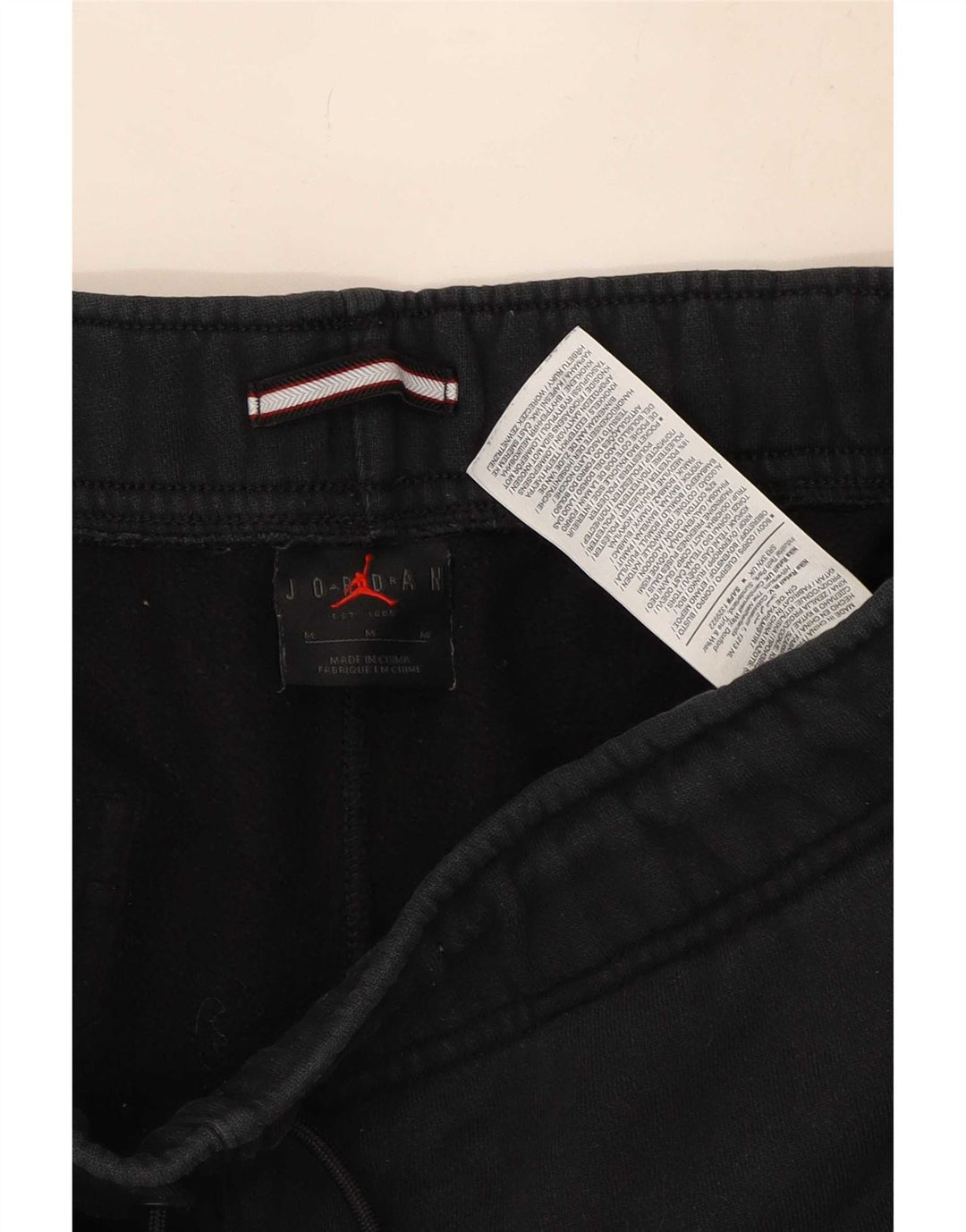 Jordan - Pantalones cortos deportivos para hombre, algodón negro mediano