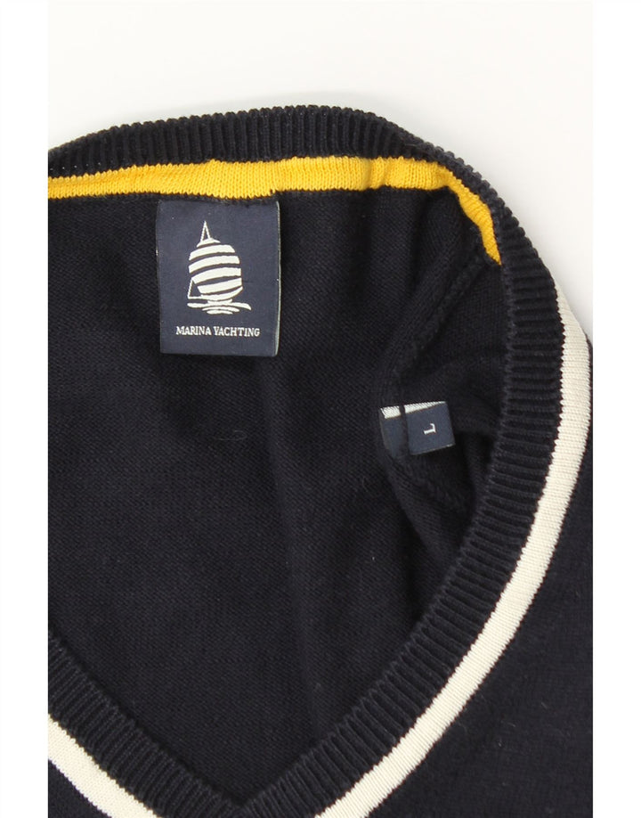 Marina Yachting - Chaleco para hombre, camiseta sin mangas, talla grande, azul marino