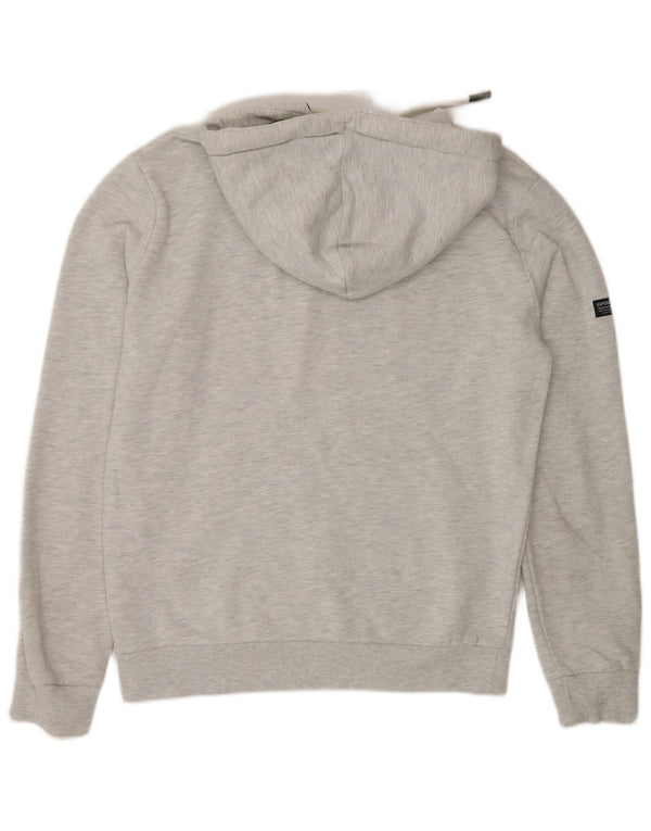Superdry Hombre Sudadera Con Capucha Gráfica De Algodón Gris Medio