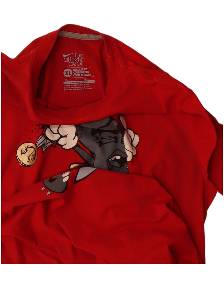 Nike Camiseta con gráfico de ajuste regular para hombre XL Rojo