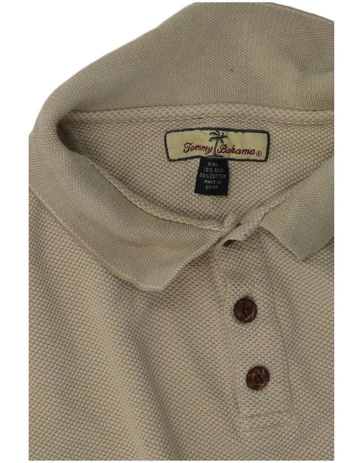 Tommy Bahama Polo para hombre 2XL Seda verde