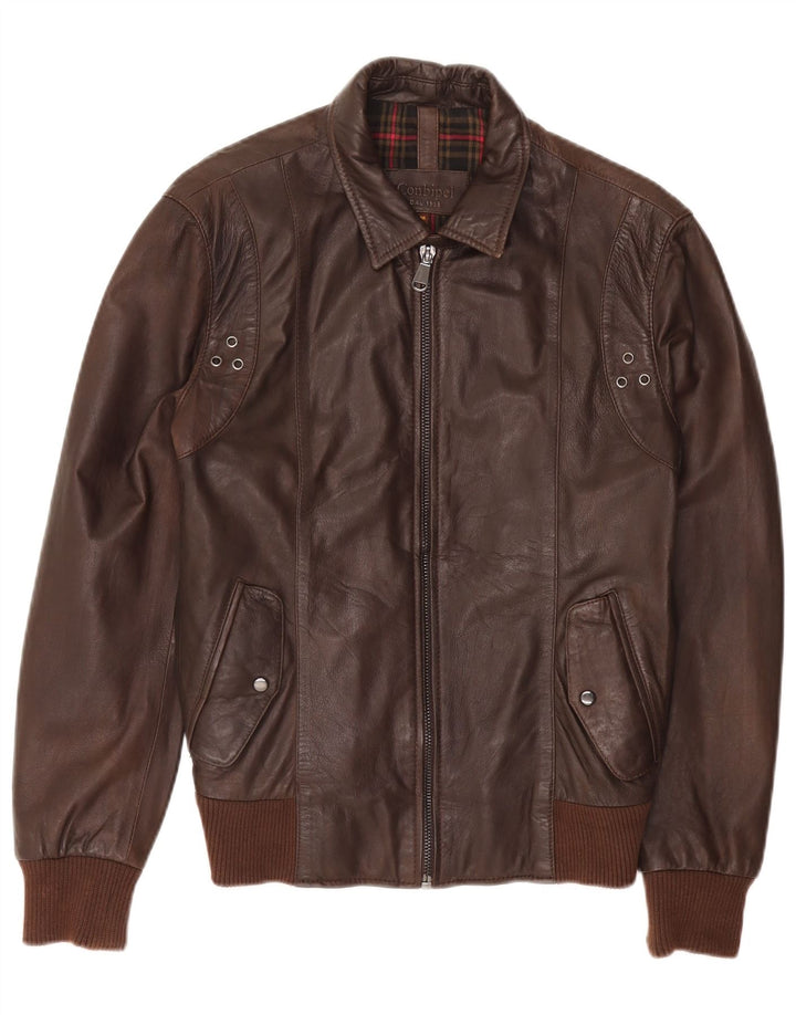 Conbipel Chaqueta de cuero para hombre IT 46 Small Cuero marrón