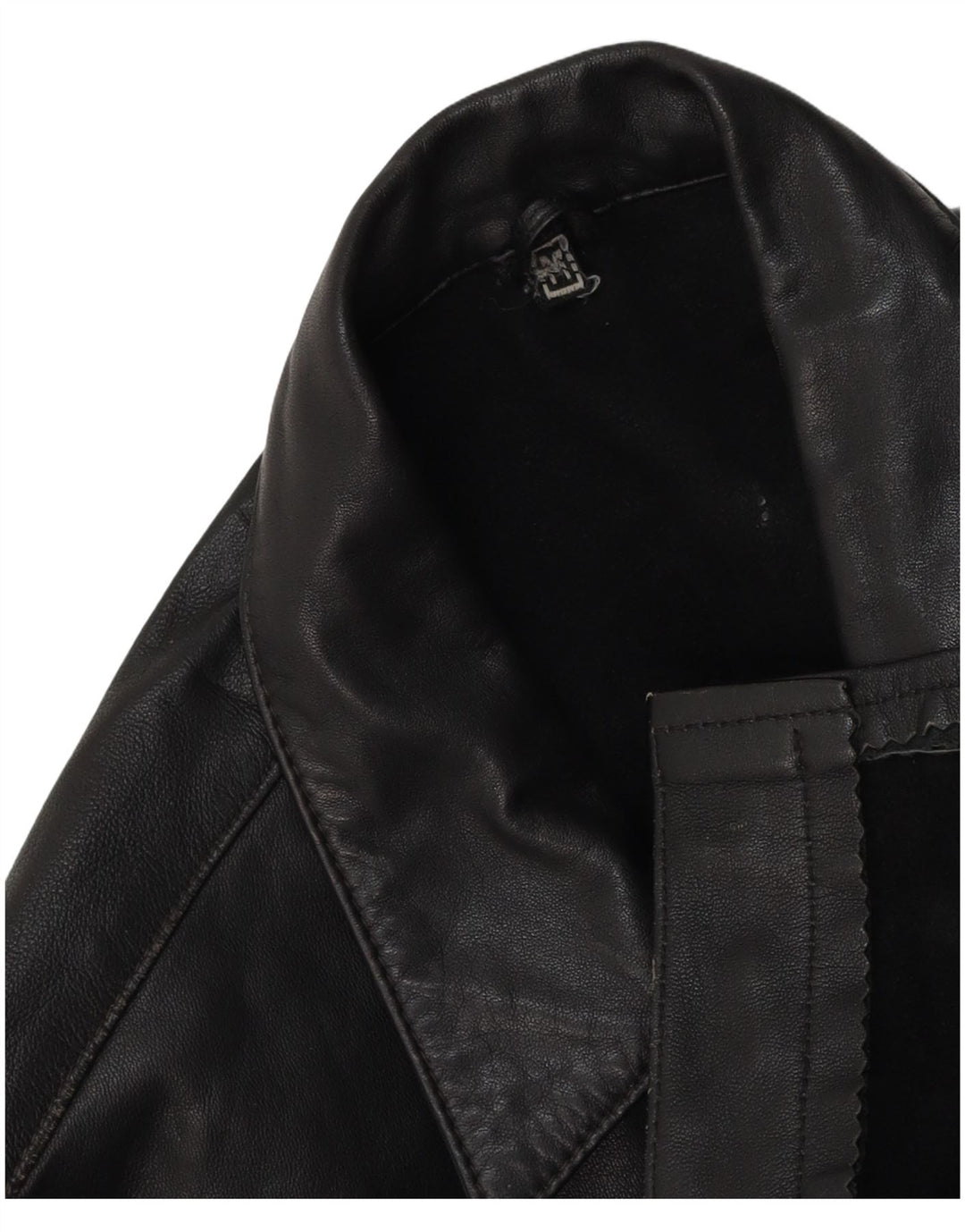 Vintage hombres chaqueta de cuero Reino Unido 38 medio negro