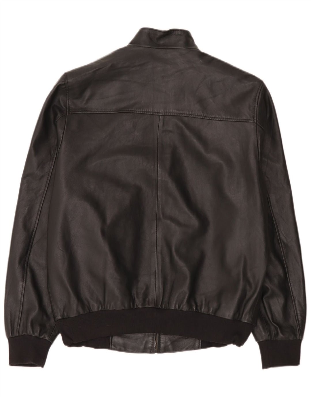 Vintage chaqueta de cuero para hombre Reino Unido 44 2XL negro